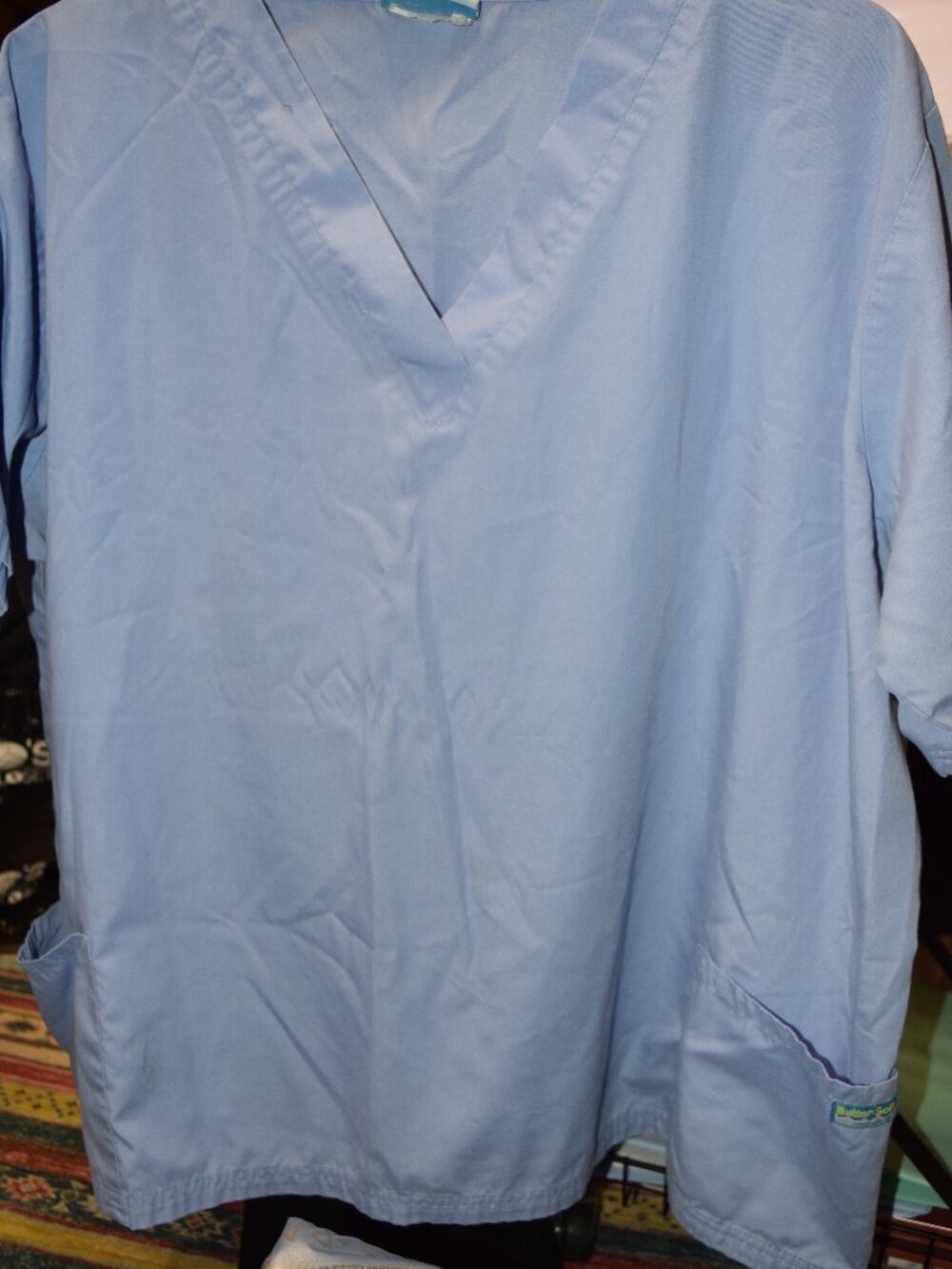 Butter Soft Scrub Set, Dusty Blue, Size 3XL